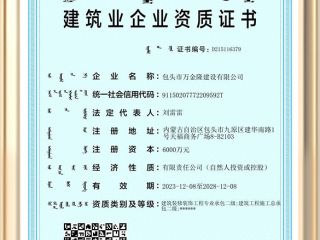 建筑裝修裝飾工程專業承包二級資質